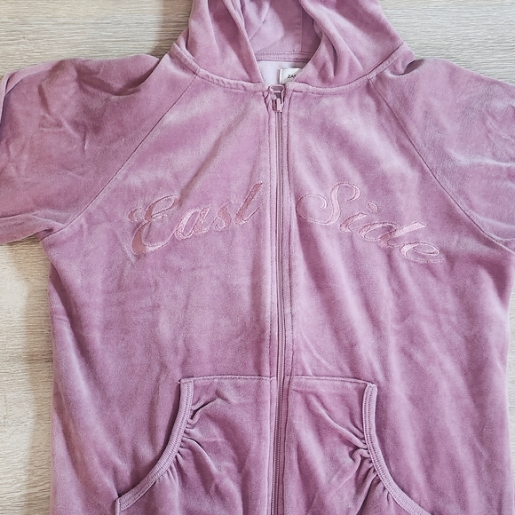 ZARA TRF ZIP East Side Pink FRONT HOODIE Size Medium - Picture 2 of 6